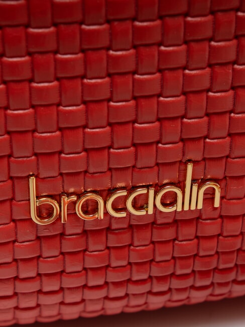 NAOMI Geflochtene Kofferraumtasche aus Leder Rot - Damentaschen