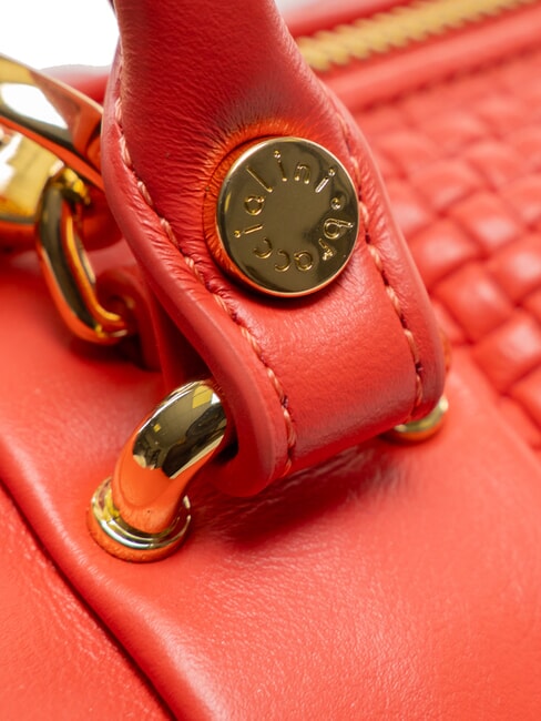 NAOMI Geflochtene Kofferraumtasche aus Leder Rot - Damentaschen