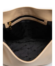 BRACCIALINI SOFIA Lederhandtasche mit Blume Beige - Damentaschen - 4