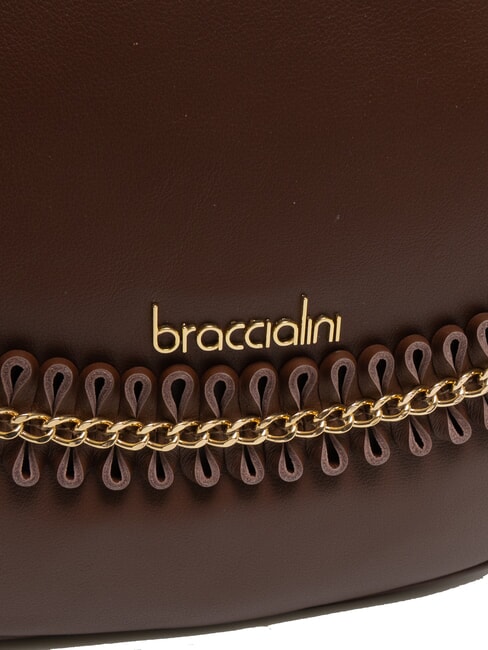 NAOMI Hobo-Tasche aus Leder mit Kette braun - Damentaschen