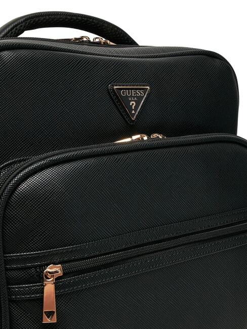 NOROM Gro&szlig;er Rucksack mit Saffiano-Print SCHWARZ - Damentaschen