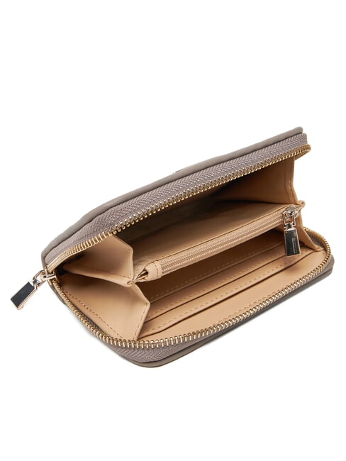 PHAEDRA Kleine Geldb&ouml;rse mit Rundum-Rei&szlig;verschluss dunkles Taupe - Brieftaschen Damen