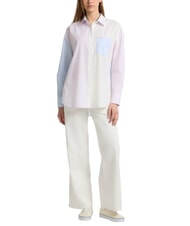 GUESS JEANS LS OVERSIVE POCKETS Lockeres gestreiftes Hemd gestreift mehrfarbig - Damenblusen - 4