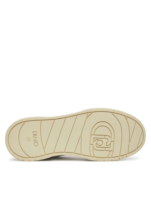 ME 03 Snakers aus Leder und Wildleder Nude/Wei&szlig;/Erbse - Damenschuhe