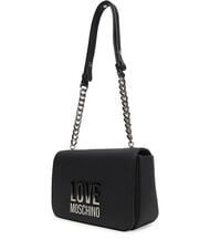 LOVE MOSCHINO LETTERING BICOLOR Umh&auml;ngetasche Schwarz Schwarz - Damentaschen - 3
