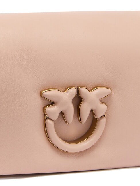 LOVE CLICK PUFF Mini-Schultertasche aus Leder Blockfarbpulver - Damentaschen