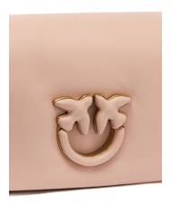 PINKO LOVE CLICK PUFF Mini-Schultertasche aus Leder Blockfarbpulver - Damentaschen - 3