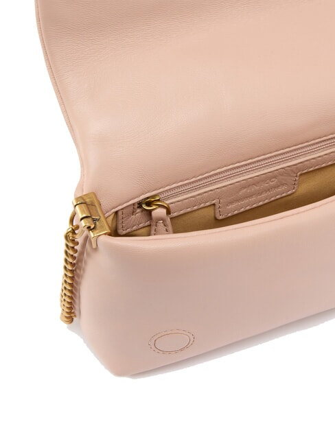 LOVE CLICK PUFF Mini-Schultertasche aus Leder Blockfarbpulver - Damentaschen