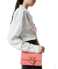 PINKO LOVE ONE MINI  Mini-Umh&auml;ngetasche Pfirsichbl&uuml;te-Antikgold - Damentaschen - 5