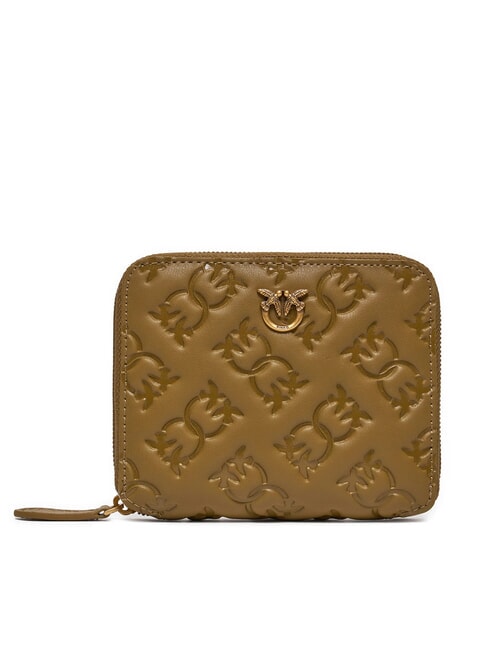 TAYLOR Ledergeldb&ouml;rse mit umlaufendem Rei&szlig;verschluss Plantagen-Antikgold - Brieftaschen Damen