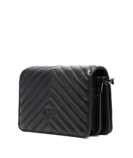 PINKO LOVE CLICK CHEVRON Mini-Schultertasche aus Leder - Damentaschen