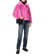 PINKO LOVE CLICK CHEVRON Mini-Schultertasche aus Leder schwarze Limousinenblockfarbe - Damentaschen - 5