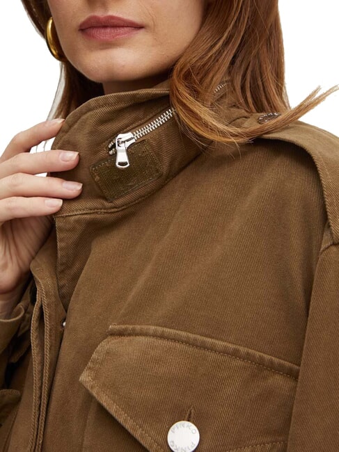 DIATONIA Jeansjacke mit Kordelzug dunkles Olivgr&uuml;n - Damenjacken