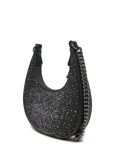 BRIOCHE Mini-Tasche mit Sternen und Strass schwarze Limousine-Gunmetal - Damentaschen