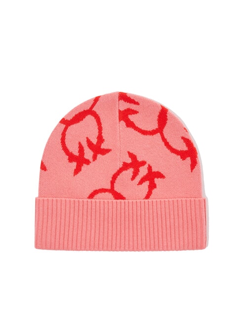 FRAPPATO Jacquard-Cap mit Monogramm rosa/rot - M&uuml;tzen/H&uuml;te