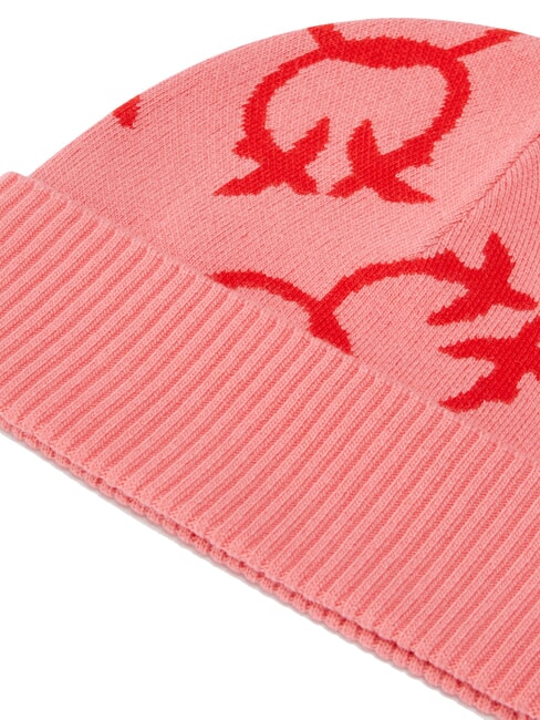 FRAPPATO Jacquard-Cap mit Monogramm rosa/rot - M&uuml;tzen/H&uuml;te