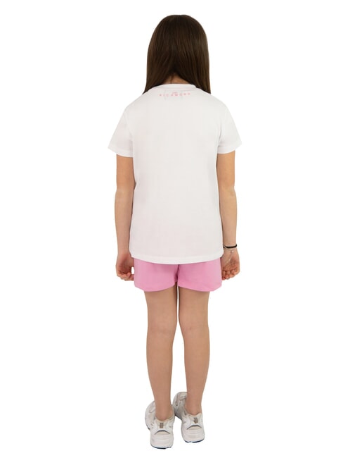 BARANCA Set aus T-Shirt und Bermudashorts wei&szlig;/rosa - Trainingsanz&uuml;ge f&uuml;r Kinder