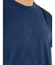 JOHN RICHMOND SOULOKU T-Shirt mit gepr&auml;gtem Logo blau mittelalterlich - Herren-T-Shirts - 2