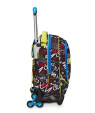 SJGANG GANG BORN TO FUN BOY  Abnehmbarer Trolley-Rucksack, 3 R&auml;der Schwarz - Rucks&auml;cke mit Trolleyfunktion - 4