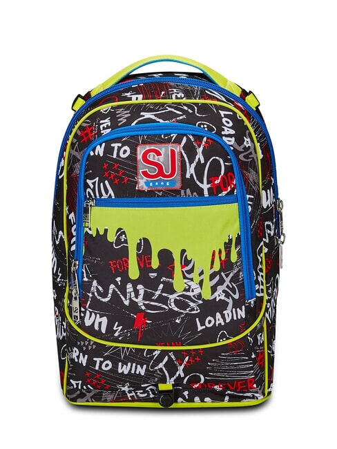 GANG BORN TO FUN BOY  Abnehmbarer Trolley-Rucksack, 3 R&auml;der Schwarz - Rucks&auml;cke mit Trolleyfunktion