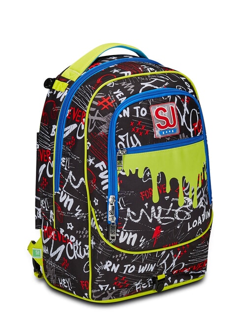 GANG BORN TO FUN BOY  Abnehmbarer Trolley-Rucksack, 3 R&auml;der Schwarz - Rucks&auml;cke mit Trolleyfunktion