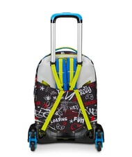 SJGANG GANG BORN TO FUN BOY  Abnehmbarer Trolley-Rucksack, 3 R&auml;der Schwarz - Rucks&auml;cke mit Trolleyfunktion - 9