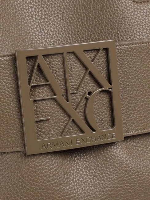 SUSIE SOFT Umh&auml;ngetasche mit Schnalle dunkles Taupe - Damentaschen