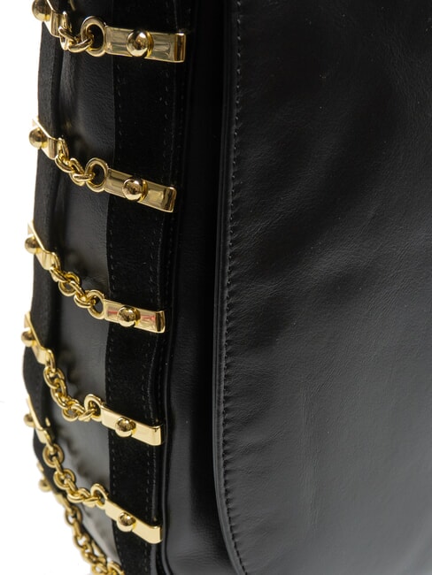 NORA Umh&auml;ngetasche aus Leder Schwarz - Damentaschen