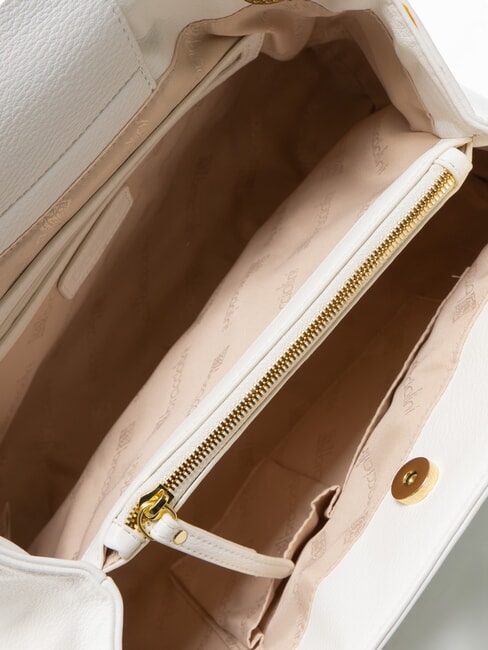 GISELLE Umh&auml;ngetasche mit Metalllogo Wei&szlig; - Damentaschen