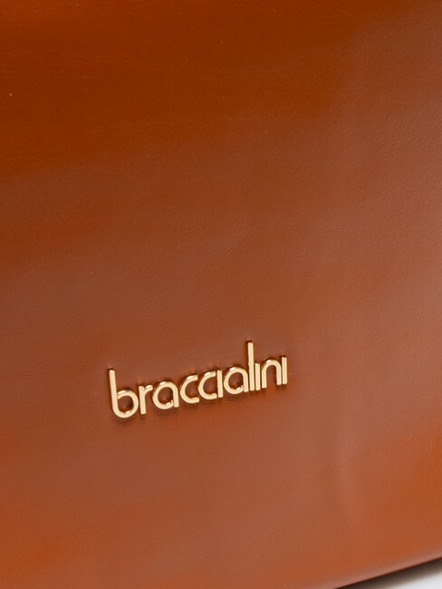 NORA Einkaufstasche aus Leder mit Schnallen braun - Damentaschen