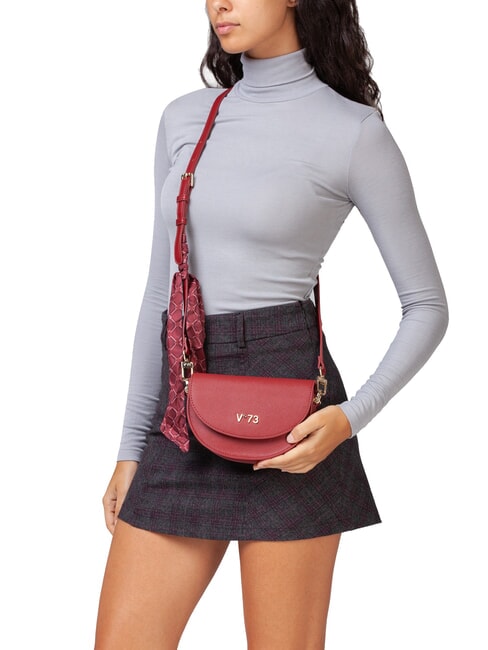 ALICE Tasche mit Klappe und Schal Rubin - Damentaschen