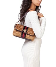 V73 DANA Doppelfunktionstasche mit &Uuml;berschlag natur/mehrfarbig - Damentaschen - 3