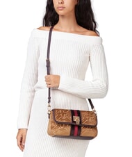 V73 DANA Doppelfunktionstasche mit &Uuml;berschlag natur/mehrfarbig - Damentaschen - 4