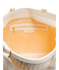 GAUD&Igrave; DELIA Gewebte Einkaufstasche Wei&szlig; - Damentaschen - 5