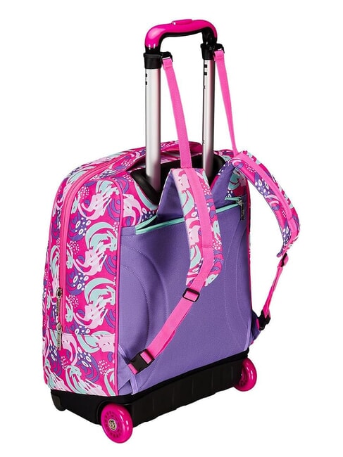 CUCCIOLI BIG GIRL Fester Trolley-Rucksack mit 2 R&auml;dern fuchsiafluo - Rucks&auml;cke mit Trolleyfunktion