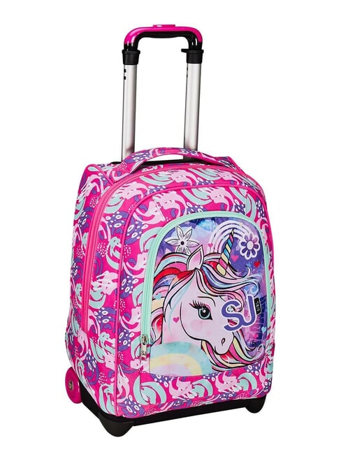 CUCCIOLI BIG GIRL Fester Trolley-Rucksack mit 2 R&auml;dern fuchsiafluo - Rucks&auml;cke mit Trolleyfunktion