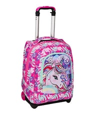 SJGANG CUCCIOLI BIG GIRL Fester Trolley-Rucksack mit 2 R&auml;dern fuchsiafluo - Rucks&auml;cke mit Trolleyfunktion - 3