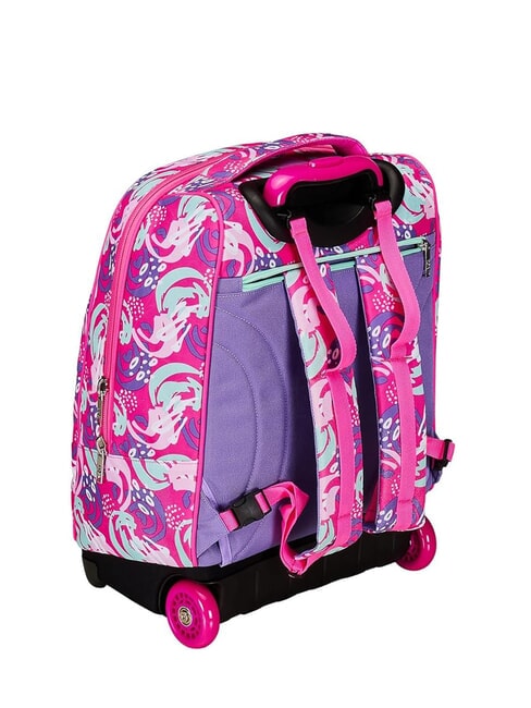 CUCCIOLI BIG GIRL Fester Trolley-Rucksack mit 2 R&auml;dern fuchsiafluo - Rucks&auml;cke mit Trolleyfunktion