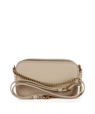 PINKO CARRIE Mini-Umh&auml;ngetasche aus Leder Beige-Rauchgrau-Antikgold - Damentaschen - 3