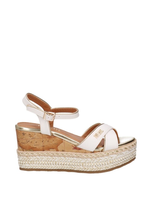 GEO  Hohe Espadrilles-Sandalen Wei&szlig; - Damenschuhe