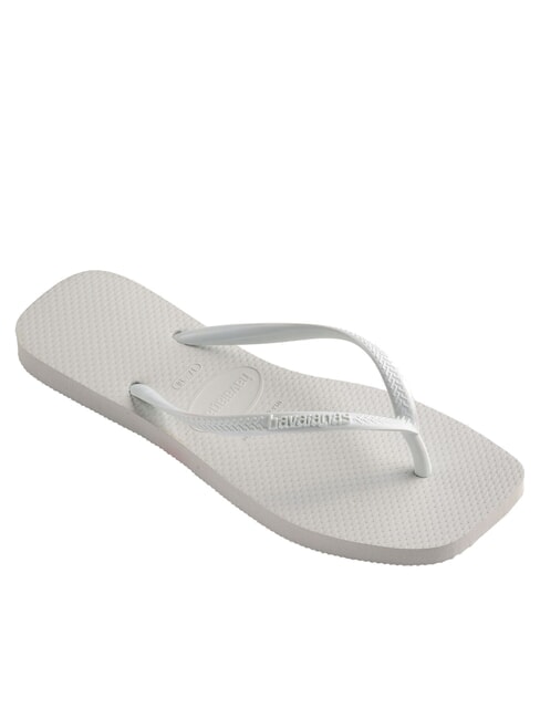 SLIM SQUARE Flip-Flops mit quadratischer Zehenpartie Wei&szlig; - Damenschuhe