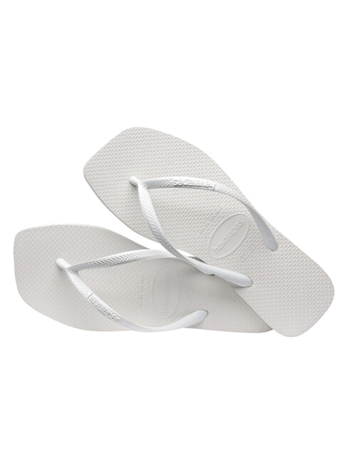 SLIM SQUARE Flip-Flops mit quadratischer Zehenpartie Wei&szlig; - Damenschuhe