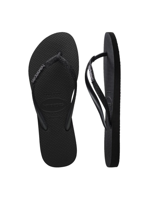 SLIM GLITTER II Flip-Flops Schwarz Schwarz - Damenschuhe