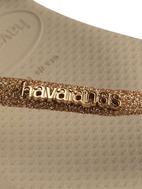 SLIM GLITTER II Flip-Flops Sand/Goldhellmetallic - Damenschuhe