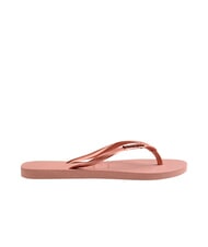 HAVAIANAS SLIM LOGO Flip Flops Krokusrose/goldenes Rouge - Damenschuhe - 3