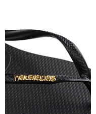 HAVAIANAS SLIM LOGO Flip Flops schwarzes Gold - Damenschuhe - 5