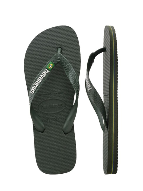 BRASIL LOGO Flip-Flops f&uuml;r Herren gr&uuml;ne Oliven/gr&uuml;ne Oliven - Schuhe Unisex