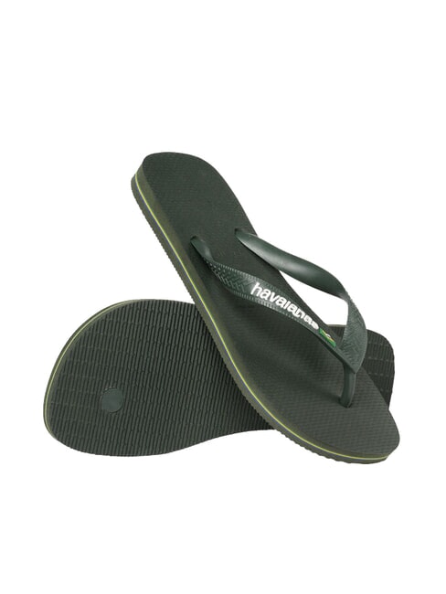BRASIL LOGO Flip-Flops f&uuml;r Herren gr&uuml;ne Oliven/gr&uuml;ne Oliven - Schuhe Unisex