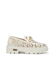 CULT SLASH 4447 Ledermokassins mit floralen Perforationen - Damenschuhe