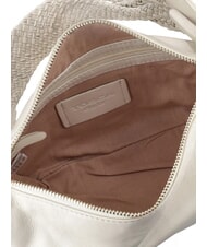 TOSCA BLU BEATRICE Ledertasche mit geflochtenem Griff Wei&szlig;es Elfenbein - Damentaschen - 3